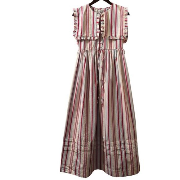 Anthropologie Damson Madder Dress Josephine Sailor Striped Collared Midi Sz US 2 - Picture 5 of 16